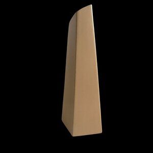 Vintage Modernist Tan Geometric Vase By Toyo Japan
